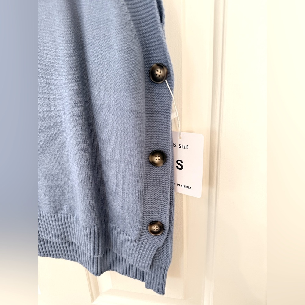 NET BLUE SWEATER VEST-S - Picture 10 of 13